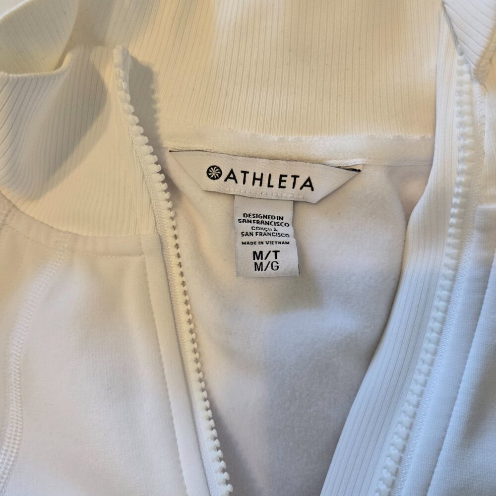 NWT Athleta Evolve Fleece Vest in White - Medium - Picture 4 of 6